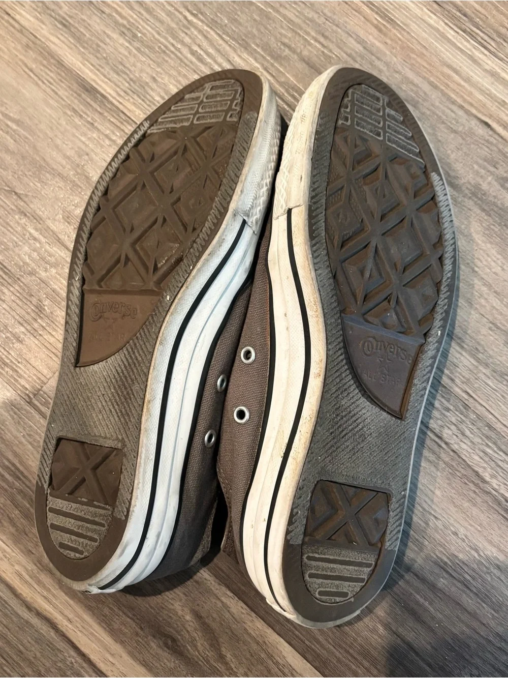 Converse Low-Top Canvas Sneakers in Gray and White